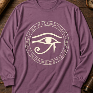 Eye of Horus Long Sleeve Shirt — Berry