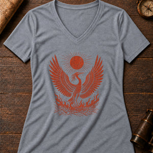 The Bennu's Renewal Women's V-Neck Tee — athletic heather