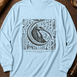 Thoth's Lunar Glyphs Long Sleeve Shirt — Chambray