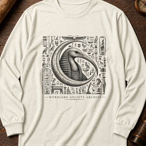 Thoth's Lunar Glyphs Long Sleeve Shirt — Ivory