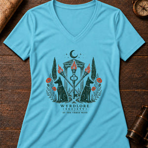 Hecate Crossroads Women's V-Neck Tee — turquoise