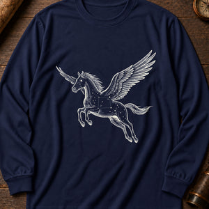 Pegasus Constellation Long Sleeve Shirt — True Navy