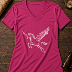 Pegasus Constellation Women's V-Neck Tee — berry
