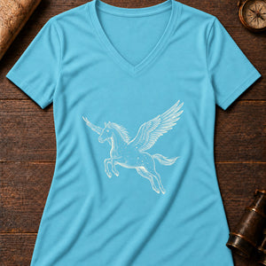 Pegasus Constellation Women's V-Neck Tee — turquoise