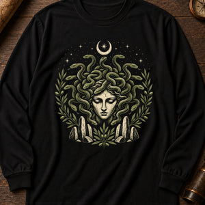 Medusa Coil Long Sleeve Shirt — Black