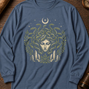 Medusa Coil Long Sleeve Shirt — Blue Jean