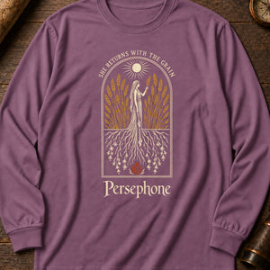 Half the Year Below Long Sleeve Shirt — Berry