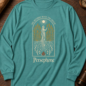 Half the Year Below Long Sleeve Shirt — Seafoam