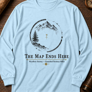 The Map Ends Here Long Sleeve Shirt — Chambray