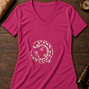 The Salamander Women's V-Neck Tee — berry