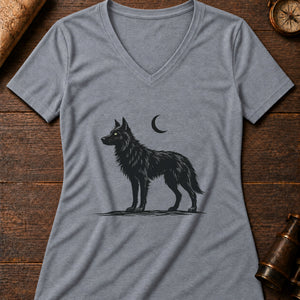 The Black Dog Women's V-Neck Tee — athletic heather