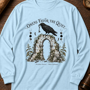 Omens Favor the Quiet Long Sleeve Shirt — Chambray