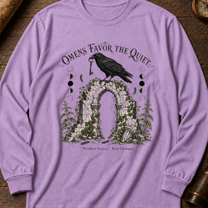 Omens Favor the Quiet Long Sleeve Shirt — Orchid