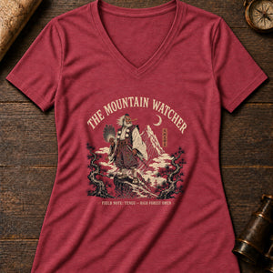 The Tengu Women's V-Neck Tee — heather red