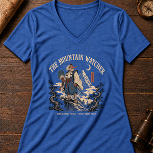 The Tengu Women's V-Neck Tee — heather true royal