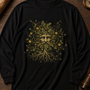 The Green Man Long Sleeve Shirt — Black