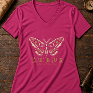 Read the Dark Women's V-Neck Tee — berry