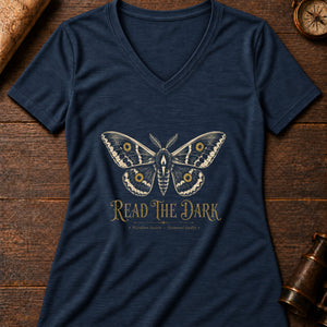 Read the Dark Women's V-Neck Tee — heather navy