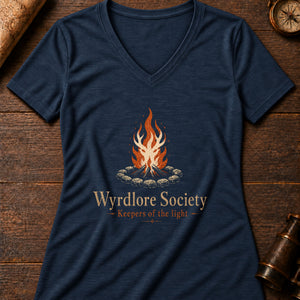 Keepers of the Light Women's V-Neck Tee — heather navy