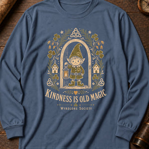 The Helpful Hearth Spirit Long Sleeve Shirt — Blue Jean