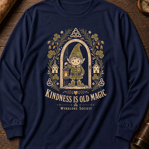 The Helpful Hearth Spirit Long Sleeve Shirt — True Navy
