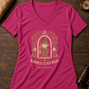 The Helpful Hearth Spirit Women's V-Neck Tee — berry