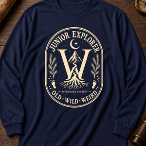Little Explorer Badge Long Sleeve Shirt — True Navy