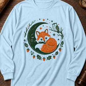 The Moon-Fox Long Sleeve Shirt — Chambray
