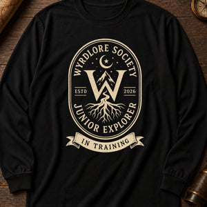 Junior Explorer Seal Long Sleeve Shirt — Black