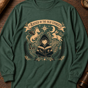 Raised on Old Stories Long Sleeve Shirt — Blue Spruce