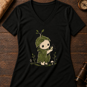Grove Guardian Women's V-Neck Tee — solid black blend