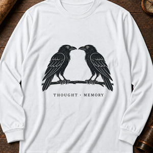Huginn & Muninn Long Sleeve Shirt — White