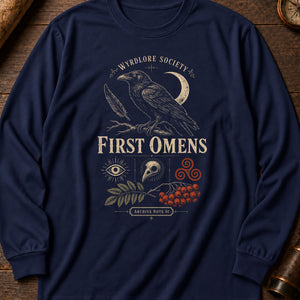 First Omens Archive Long Sleeve Shirt — True Navy
