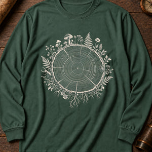 Tree Ring Cabinet Long Sleeve Shirt — Blue Spruce
