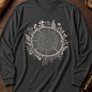 Tree Ring Cabinet Long Sleeve Shirt — Pepper
