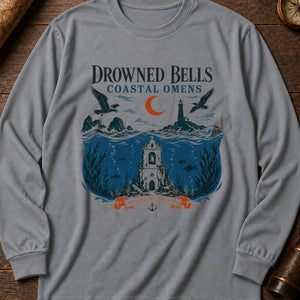 Drowned Bells of the Coast Long Sleeve Shirt — Grey