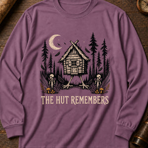 Hut in the Dark Wood Long Sleeve Shirt — Berry