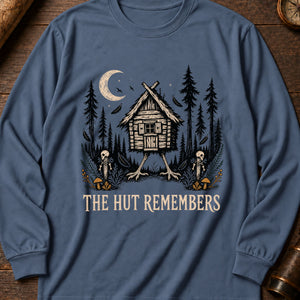 Hut in the Dark Wood Long Sleeve Shirt — Blue Jean