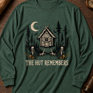 Hut in the Dark Wood Long Sleeve Shirt — Blue Spruce
