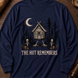 Hut in the Dark Wood Long Sleeve Shirt — True Navy