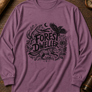 Forest Dweller Beasts Long Sleeve Shirt — Berry
