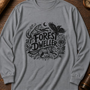 Forest Dweller Beasts Long Sleeve Shirt — Grey