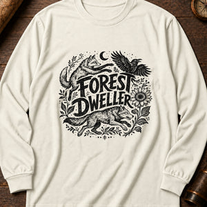 Forest Dweller Beasts Long Sleeve Shirt — Ivory