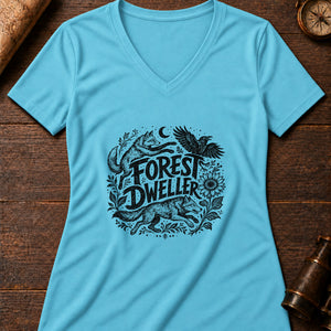 Forest Dweller Beasts Women's V-Neck Tee — turquoise