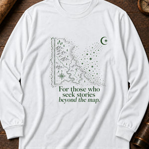 Beyond the Map Long Sleeve Shirt — White