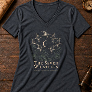Seven Whistlers Women's V-Neck Tee — dark grey heather
