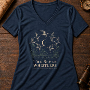 Seven Whistlers Women's V-Neck Tee — heather navy