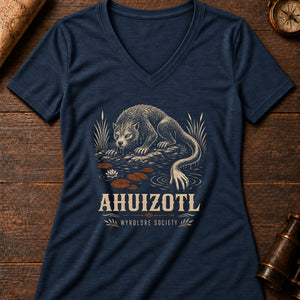 The Ahuizotl Women's V-Neck Tee — heather navy