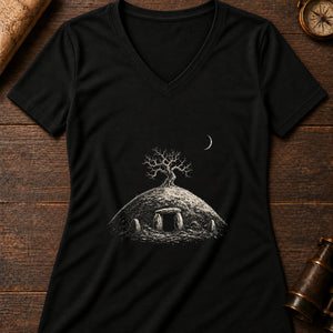 The Barrow-Downs Women's V-Neck Tee — solid black blend