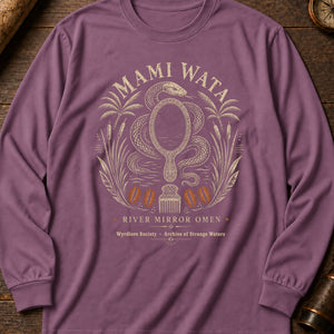 Mami Wata Mirror Long Sleeve Shirt — Berry